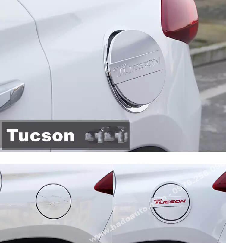 Ốp nắp bình xăng Tucson mạ crom cao cấp