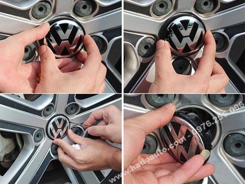Logo chụp mâm xe Volkswagen chính hãng