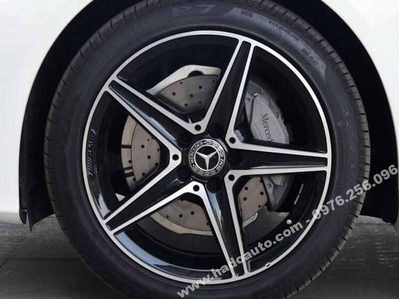 Logo mâm xe Mercedes bộ 4 cái màu đen