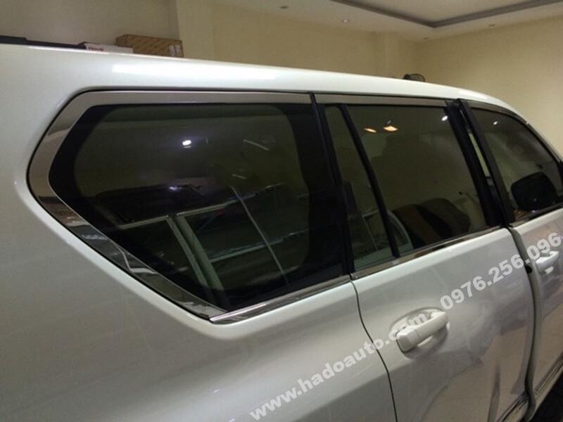 Bộ cong kính + chân kính Lexus GX460 đẹp nhất màu inox sáng bóng